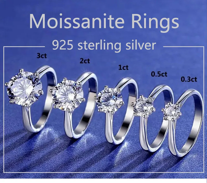 QueendomGem Moissanite Rings